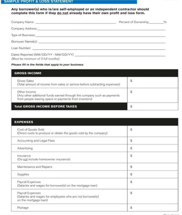 Profit & Loss Statement